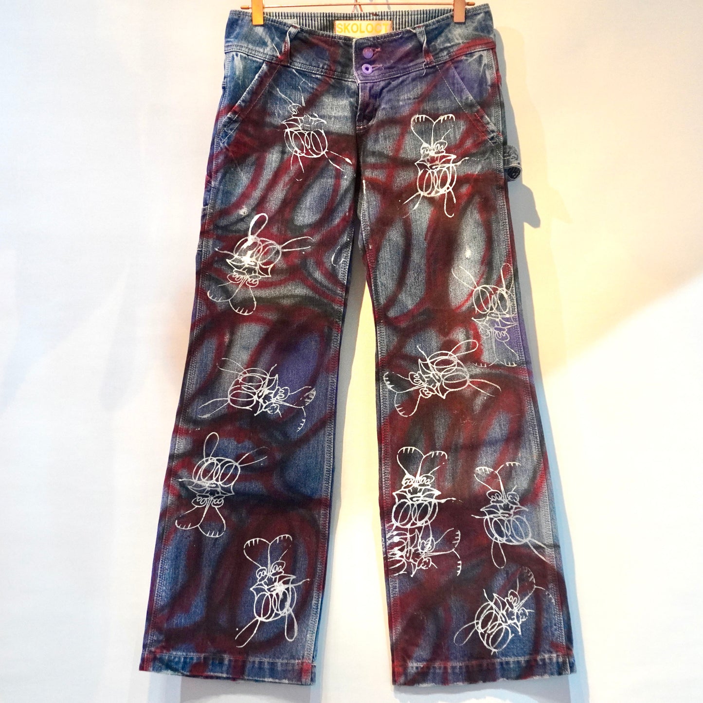 SKOLOCT SPRAY PAINTED JEANS - 31
