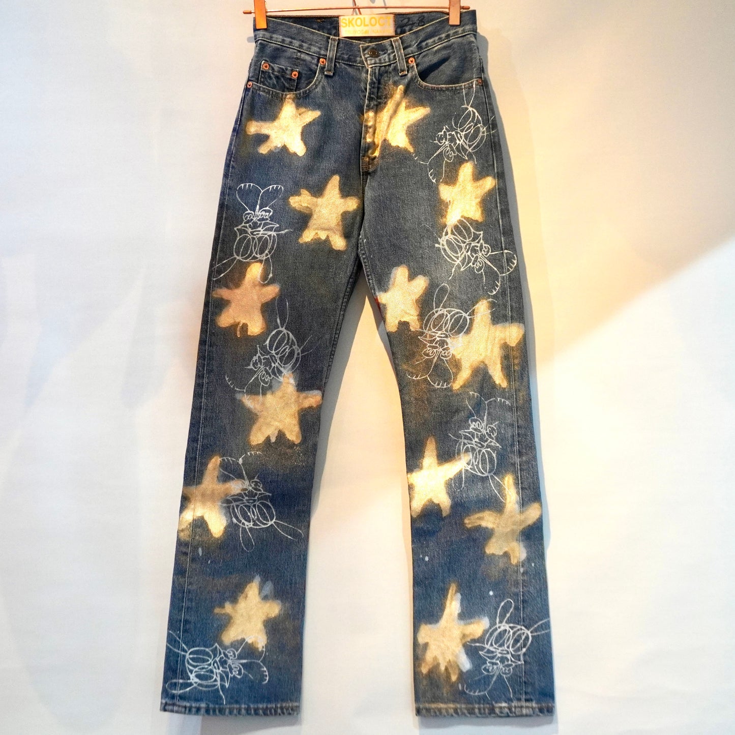 SKOLOCT SPRAY PAINTED JEANS - 28