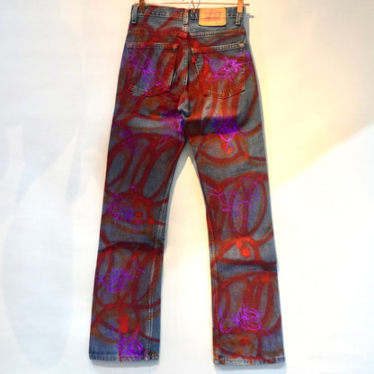 SKOLOCT SPRAY PAINTED JEANS - 28