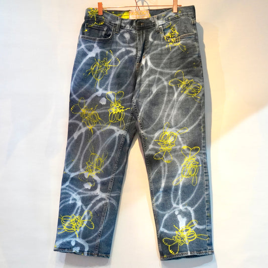 SKOLOCT SPRAY PAINTED JEANS - 36