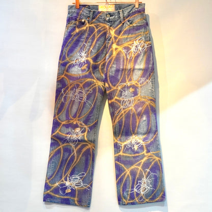 SKOLOCT SPRAY PAINTED JEANS - 31