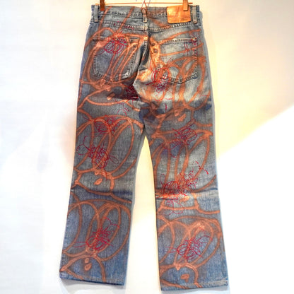 SKOLOCT SPRAY PAINTED JEANS - 31