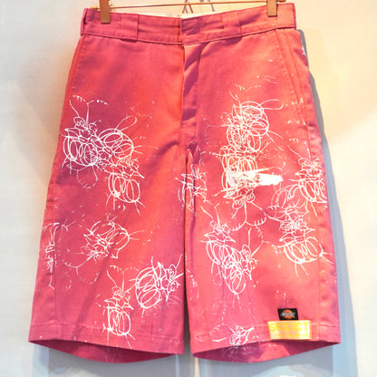 SKOLOCT REWORKED DICKIES PINK SHORTS (30)