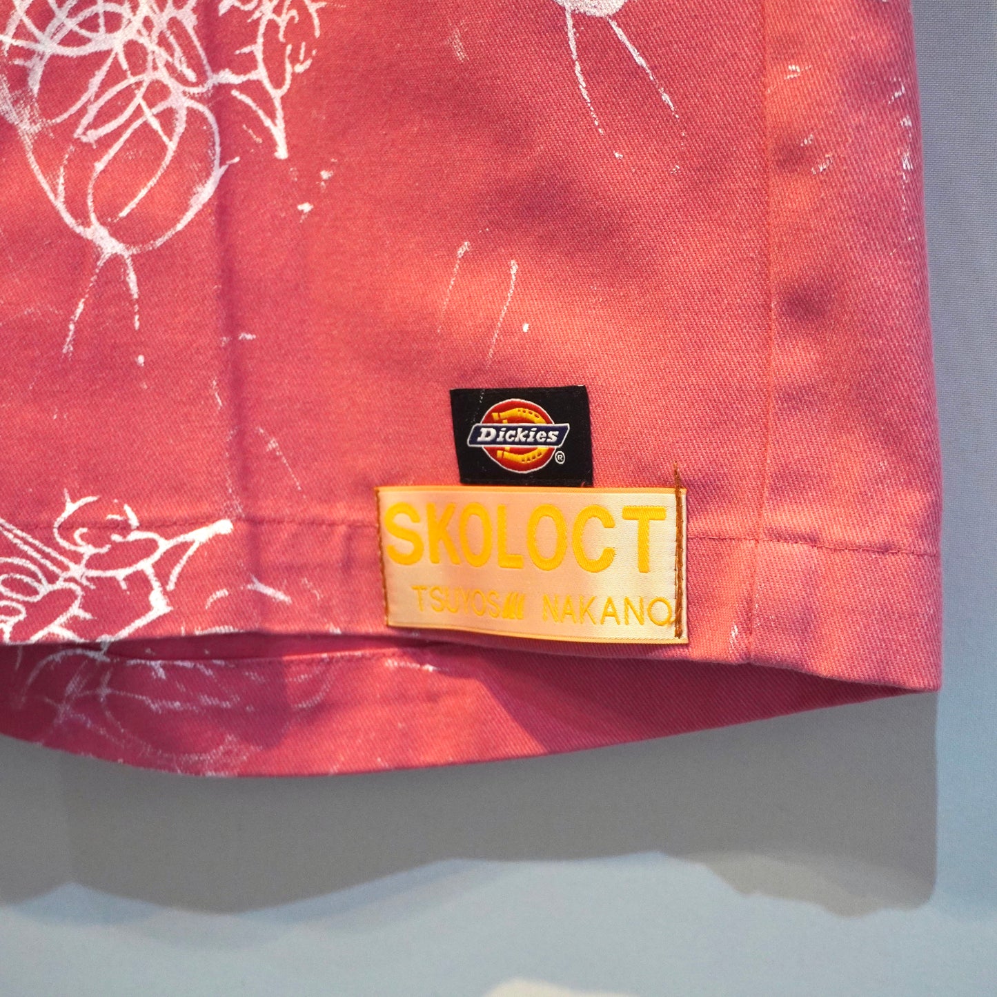 SKOLOCT REWORKED DICKIES PINK SHORTS (30)