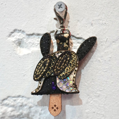 LEATHER KEY COVER - SPIRAL EYES/PYTHON
