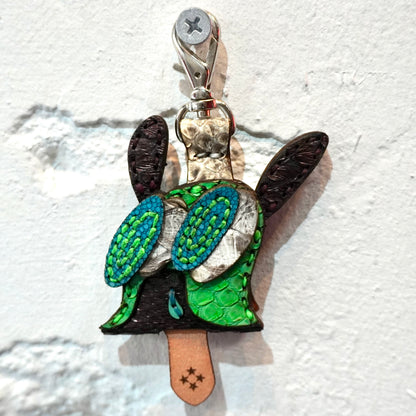 LEATHER KEY COVER - SPIRAL EYES/PYTHON