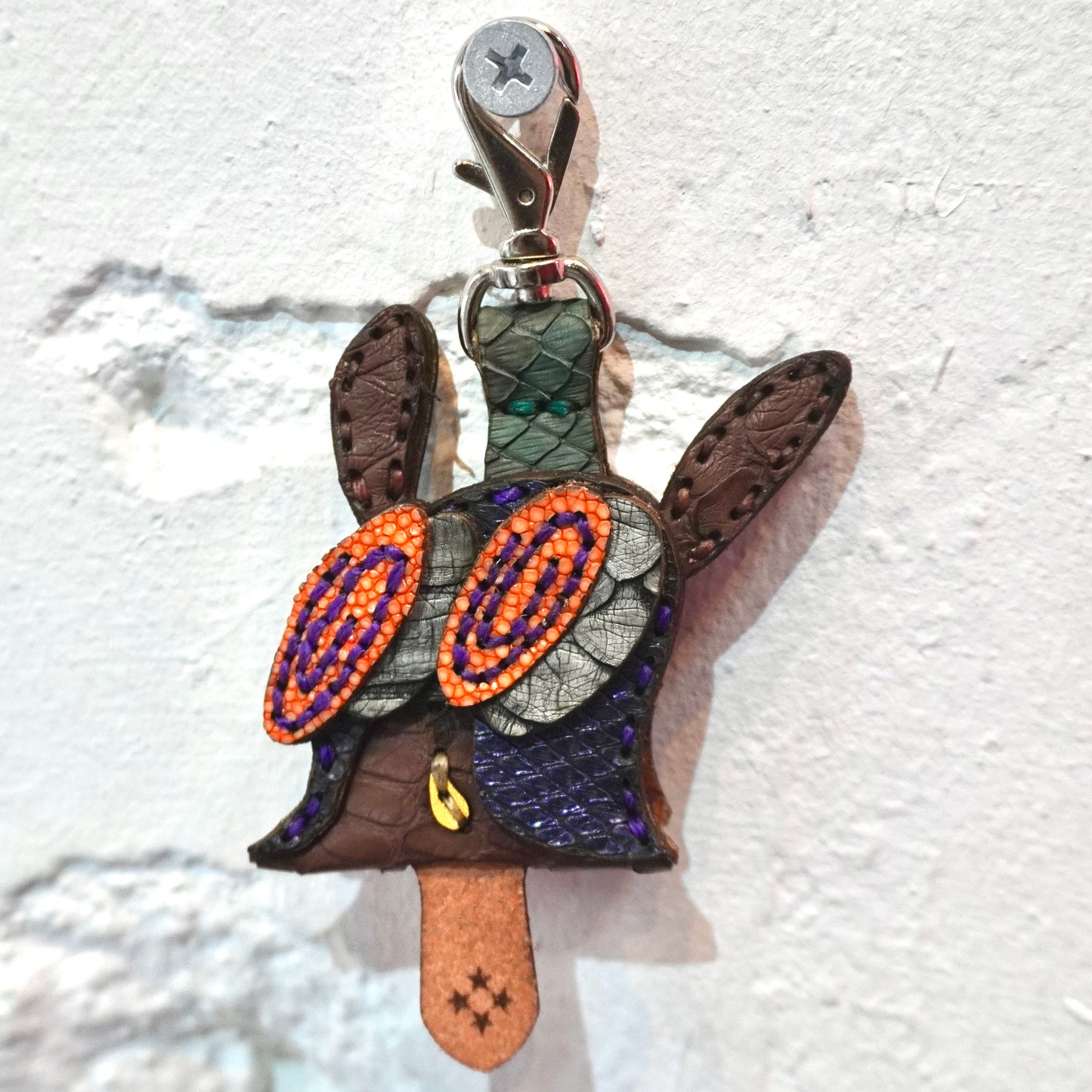 LEATHER KEY COVER - SPIRAL EYES/PYTHON