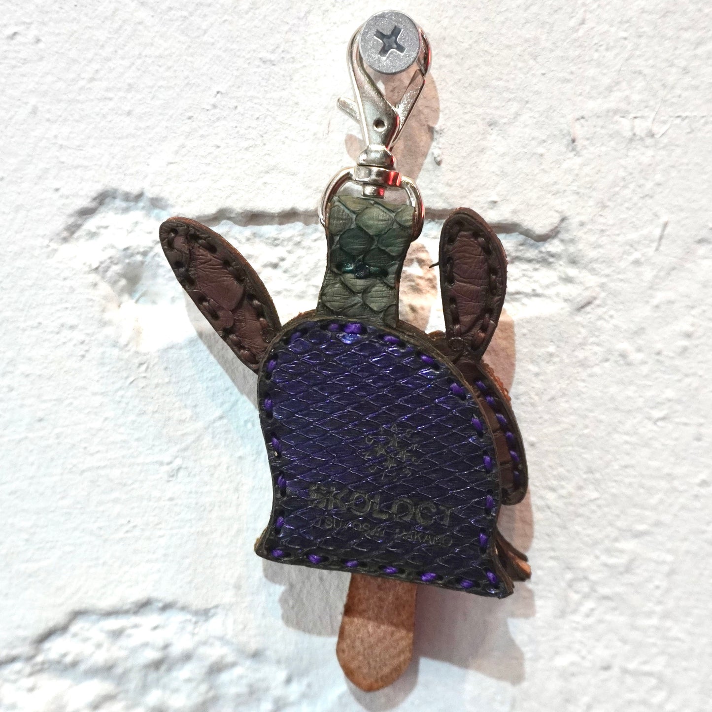 LEATHER KEY COVER - SPIRAL EYES/PYTHON
