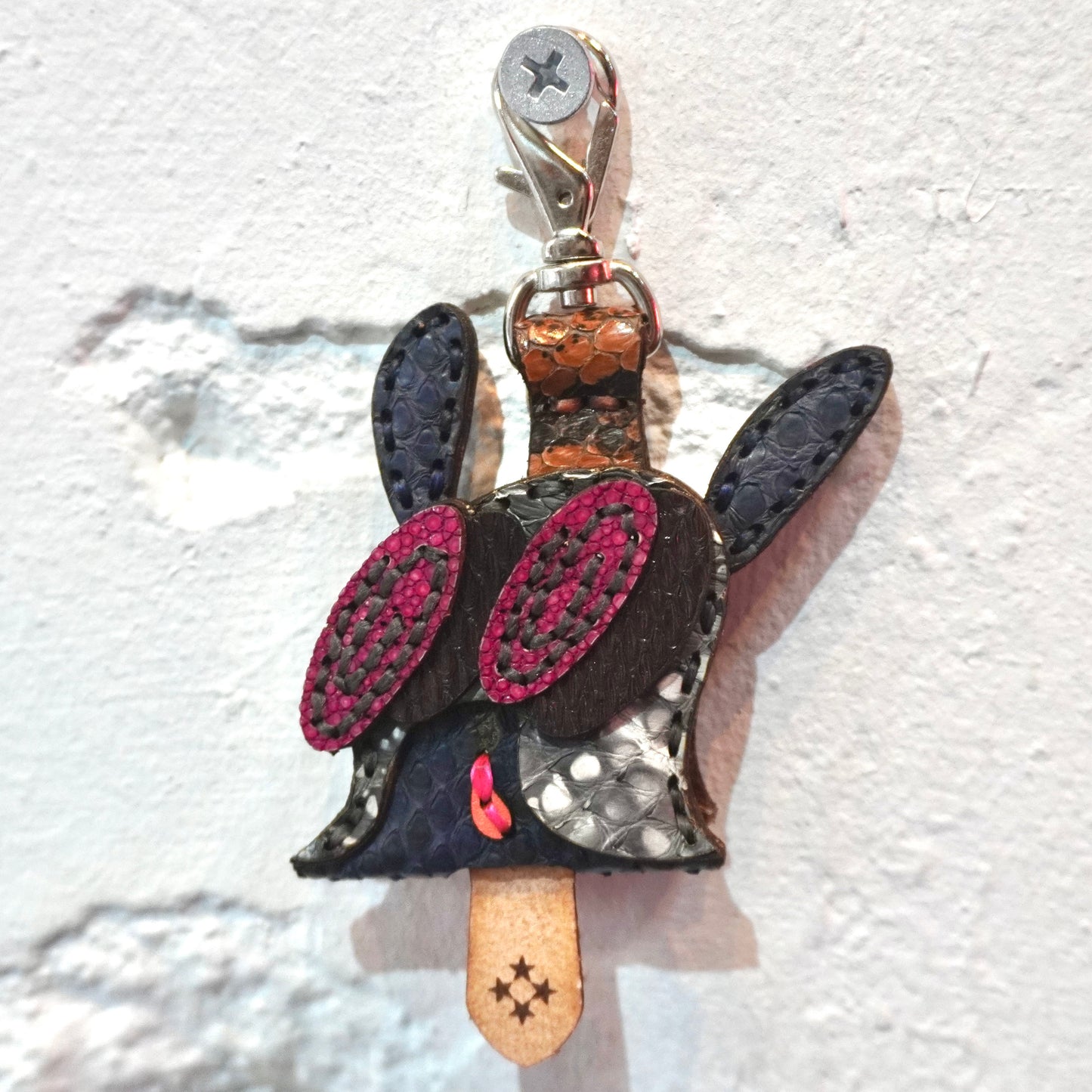 LEATHER KEY COVER - SPIRAL EYES/PYTHON
