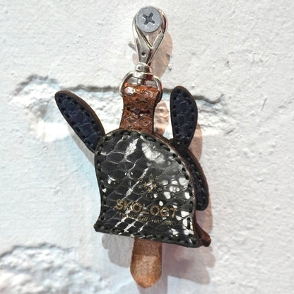 LEATHER KEY COVER - SPIRAL EYES/PYTHON