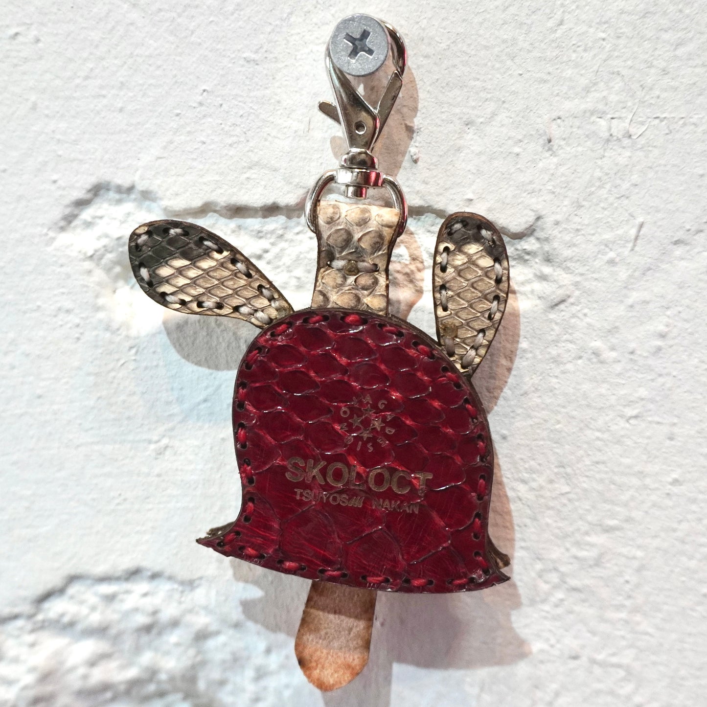 LEATHER KEY COVER - DOLLAR EYES/PYTHON
