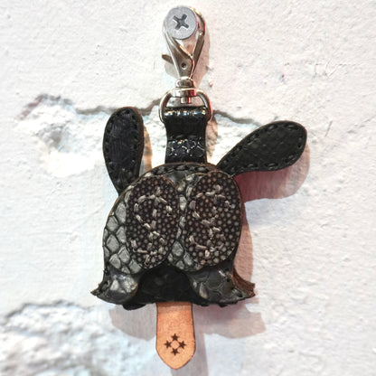 LEATHER KEY COVER - DOLLAR EYES/PYTHON
