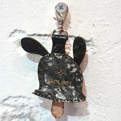 LEATHER KEY COVER - DOLLAR EYES/PYTHON
