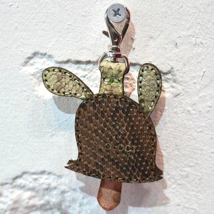 LEATHER KEY COVER - DOLLAR EYES/PYTHON