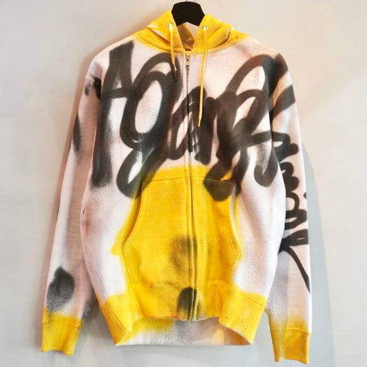 SKOLOCT SPRAY PAINTED ZIP HOODIE (M)