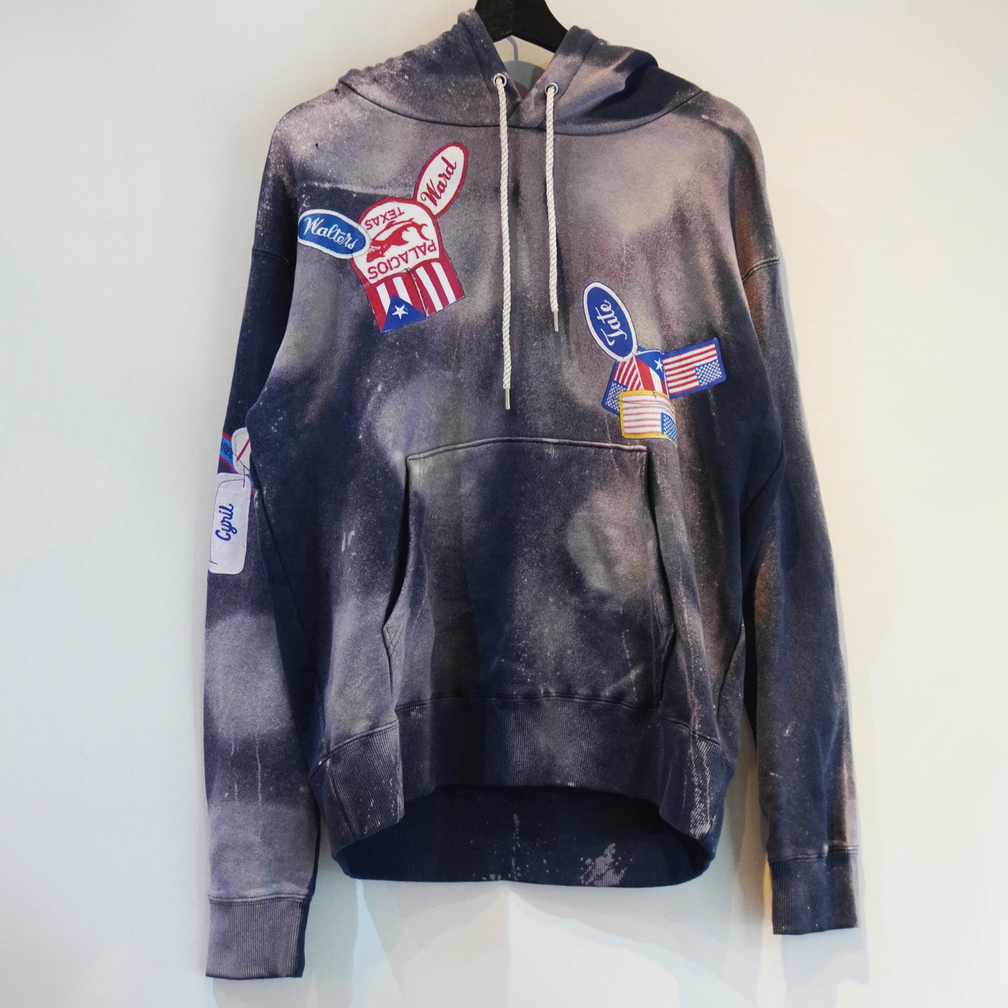 HAND DYED SKO PATCH HOODIE (L)