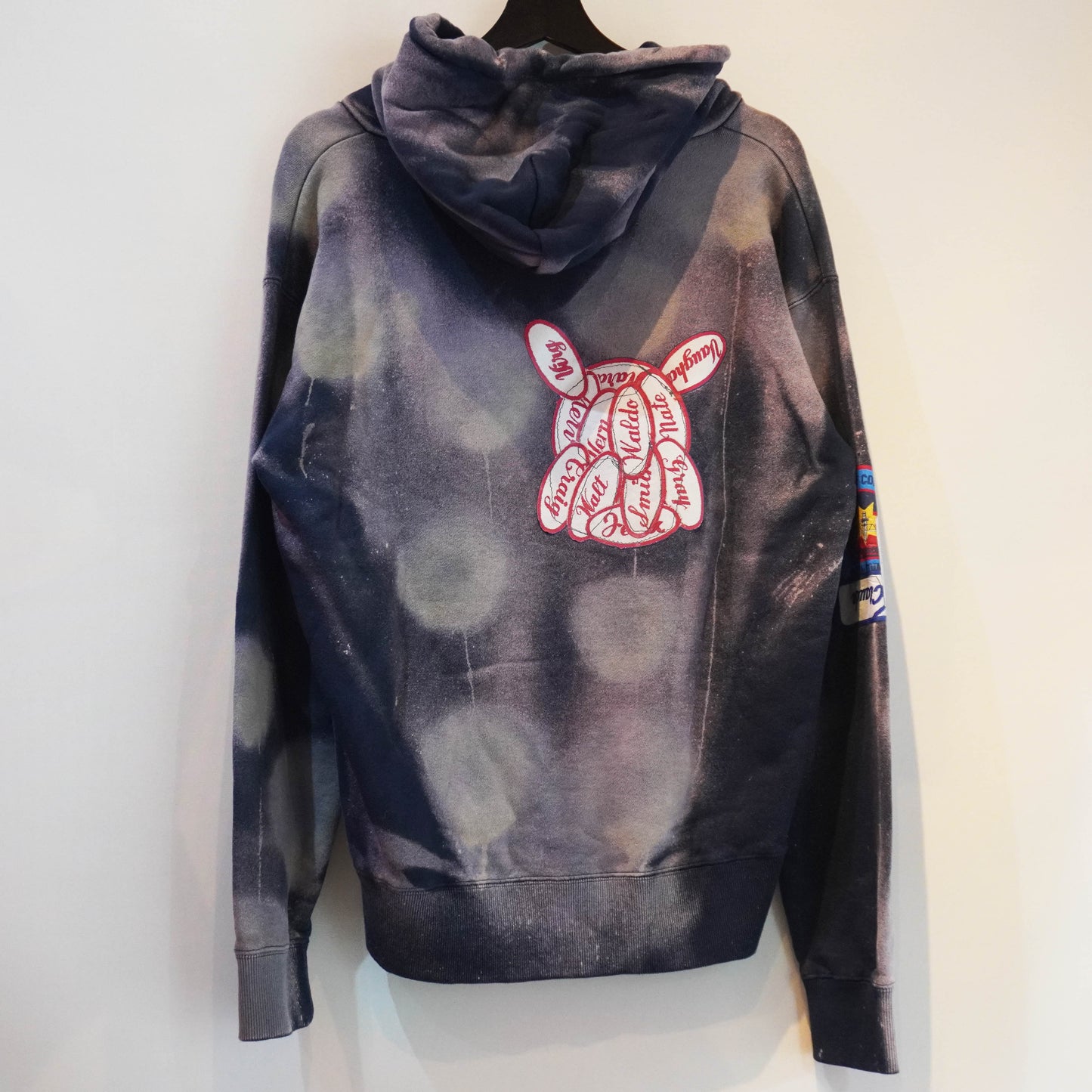 HAND DYED SKO PATCH HOODIE (L)