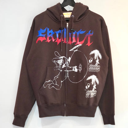 SKOLOCT ANGEL PALM ZIP HOODIE (M)