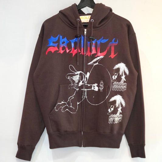 SKOLOCT ANGEL PALM ZIP HOODIE (M)