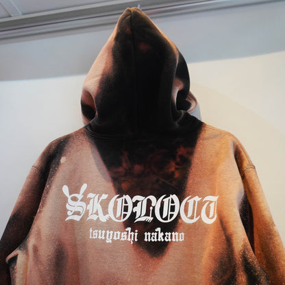 HAND DYED YEN DOLLAR HOODIE (L)