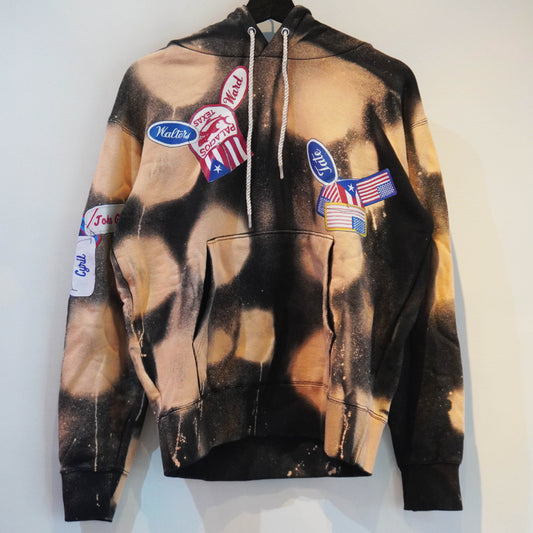 HAND DYED SKO PATCH HOODIE (M)