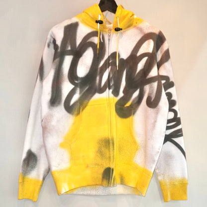 SKOLOCT SPRAY PAINTED ZIP HOODIE (M)