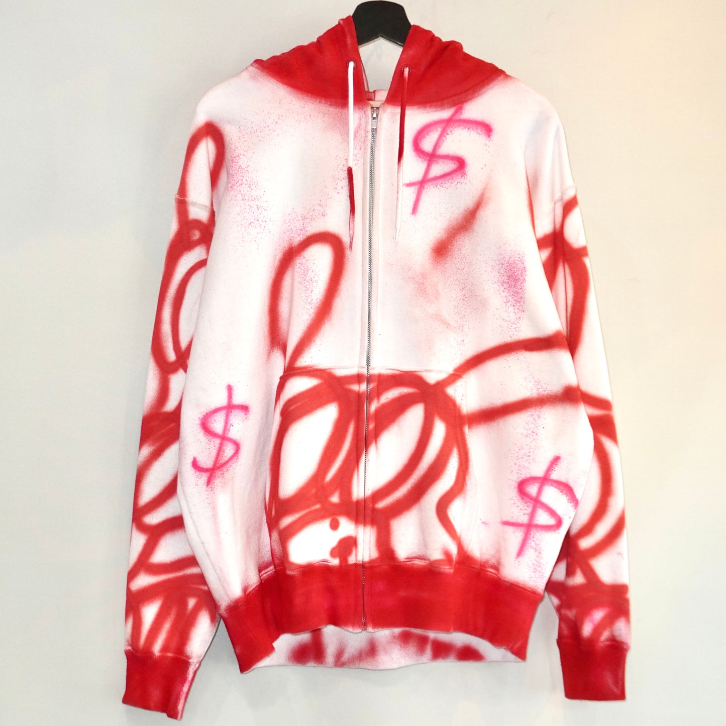 SKOLOCT SPRAY PAINTED ZIP HOODIE (XL)