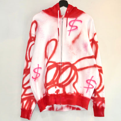 SKOLOCT SPRAY PAINTED ZIP HOODIE (XL)