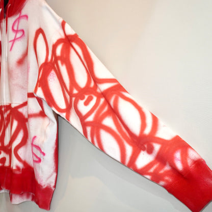 SKOLOCT SPRAY PAINTED ZIP HOODIE (XL)