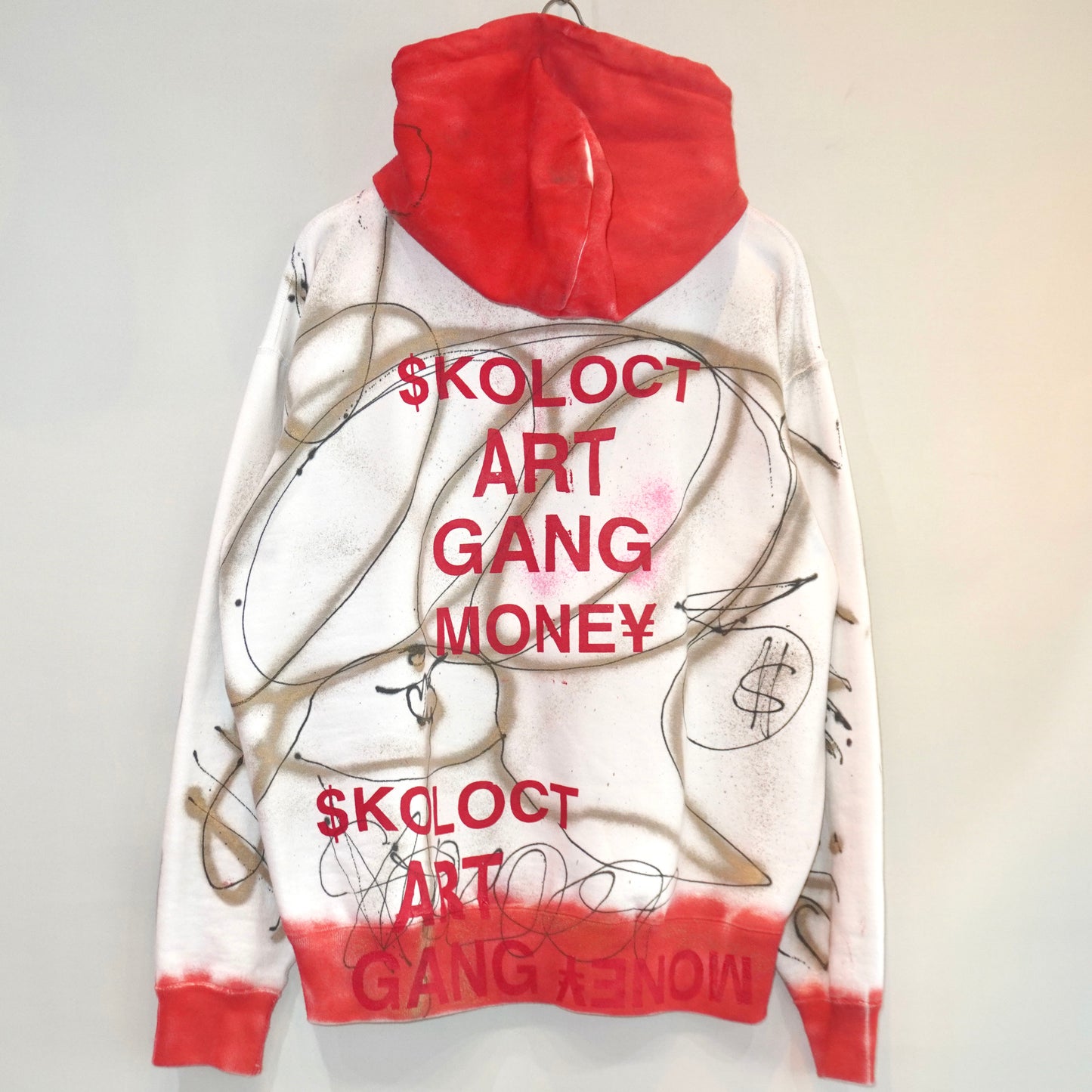 SKOLOCT SPRAY PAINTED ZIP HOODIE (XL)