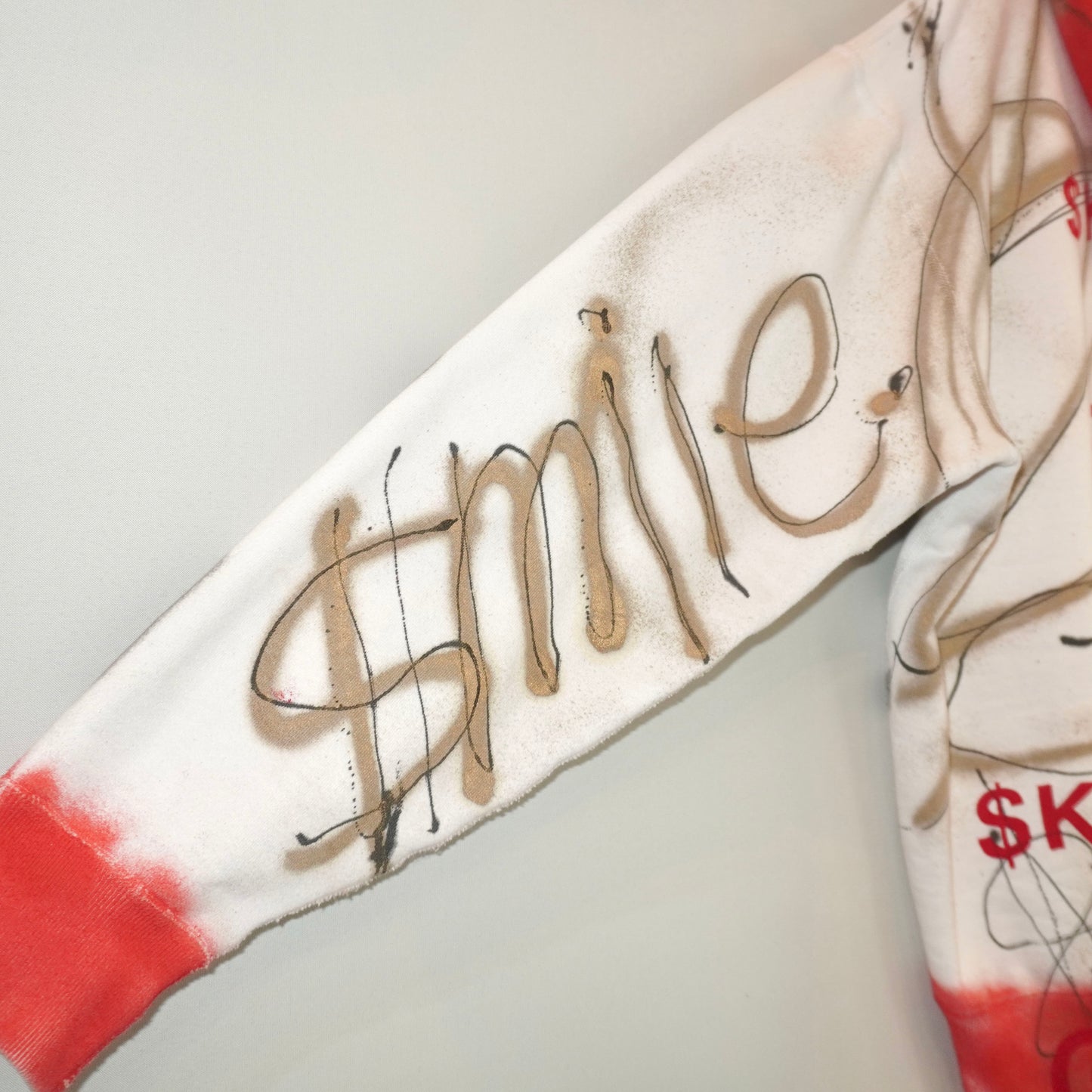 SKOLOCT SPRAY PAINTED ZIP HOODIE (XL)