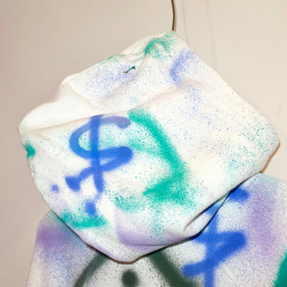 SKOLOCT SPRAY PAINTED REWORKED DICE HOODIE (M)
