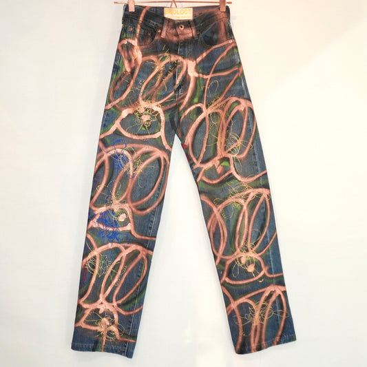SKOLOCT SPRAY PAINTED JEANS - 27