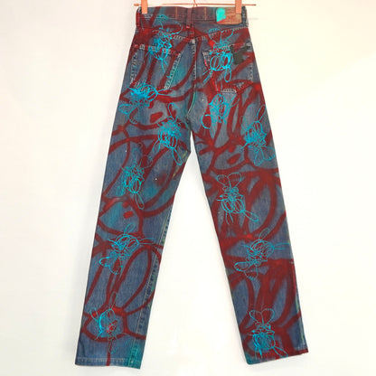 SKOLOCT SPRAY PAINTED JEANS - 27
