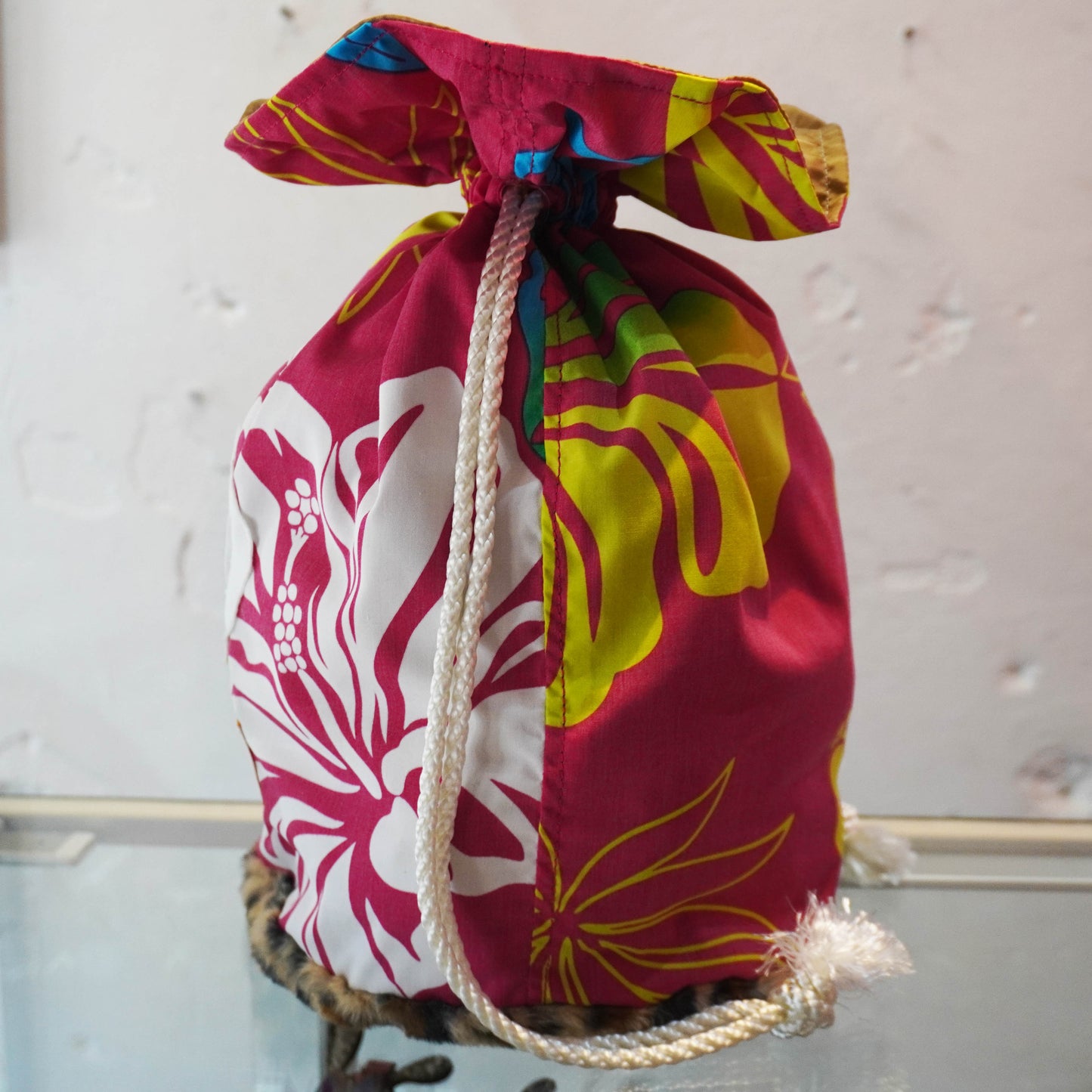 SKOLOCT MONEY BAG - HIBISCUS (LEOPARD)