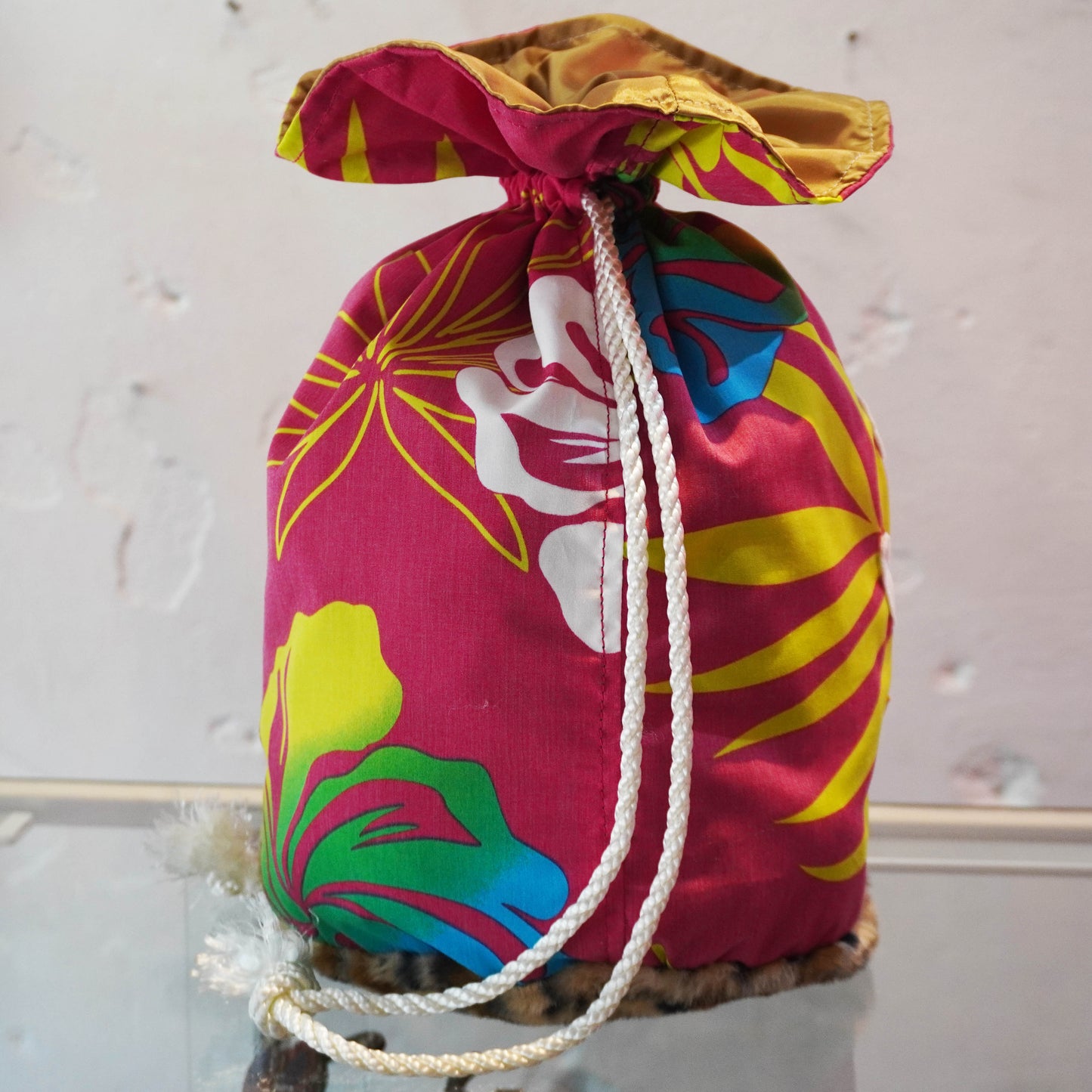 SKOLOCT MONEY BAG - HIBISCUS (LEOPARD)