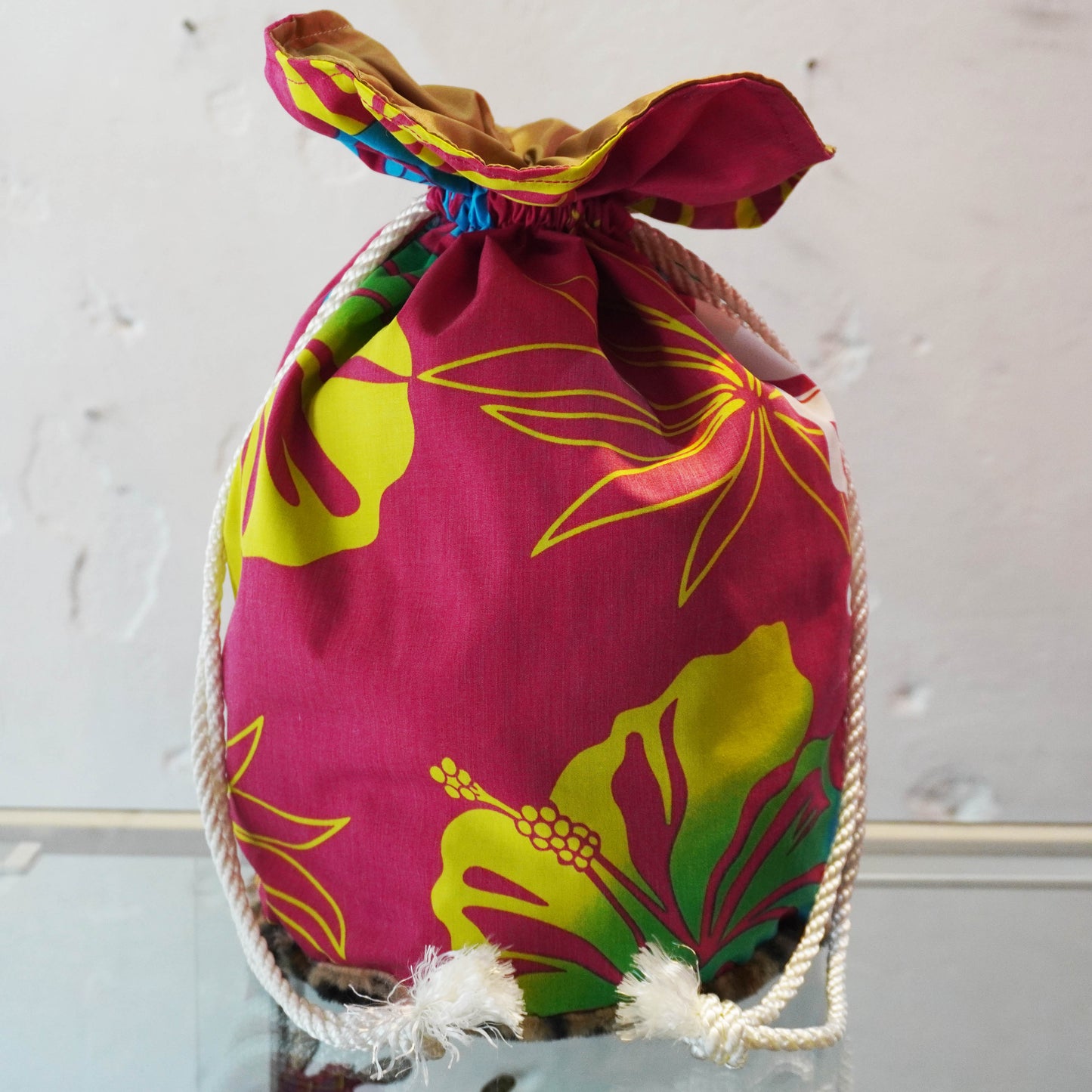 SKOLOCT MONEY BAG - HIBISCUS (LEOPARD)
