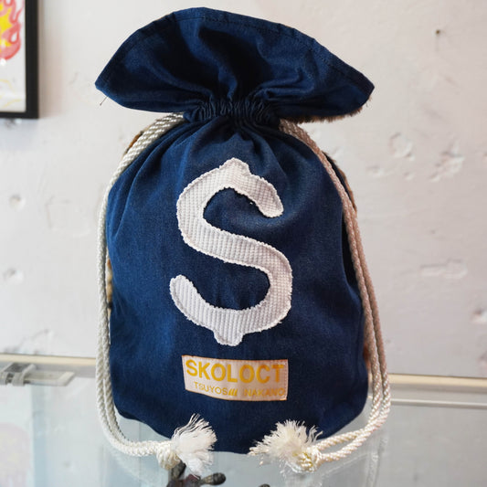 SKOLOCT MONEY BAG - NAVY (LEOPARD)