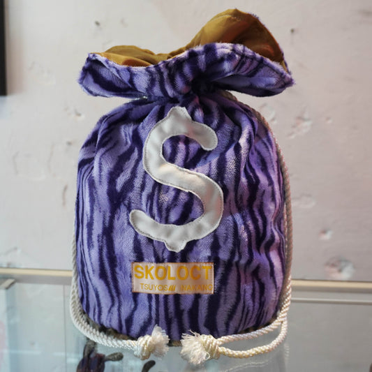 SKOLOCT MONEY BAG - PURPLE ZEBRA (LEOPARD)