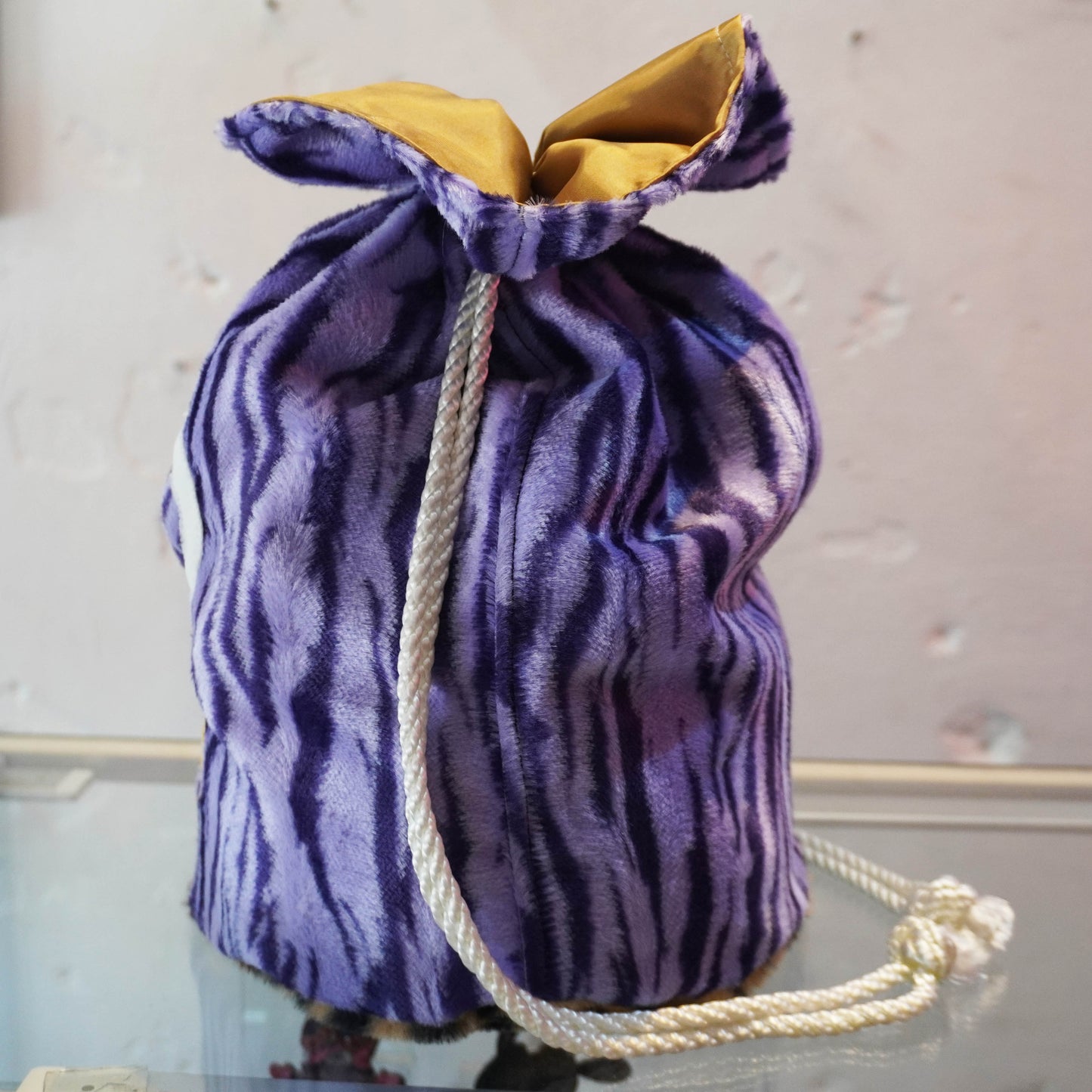 SKOLOCT MONEY BAG - PURPLE ZEBRA (LEOPARD)
