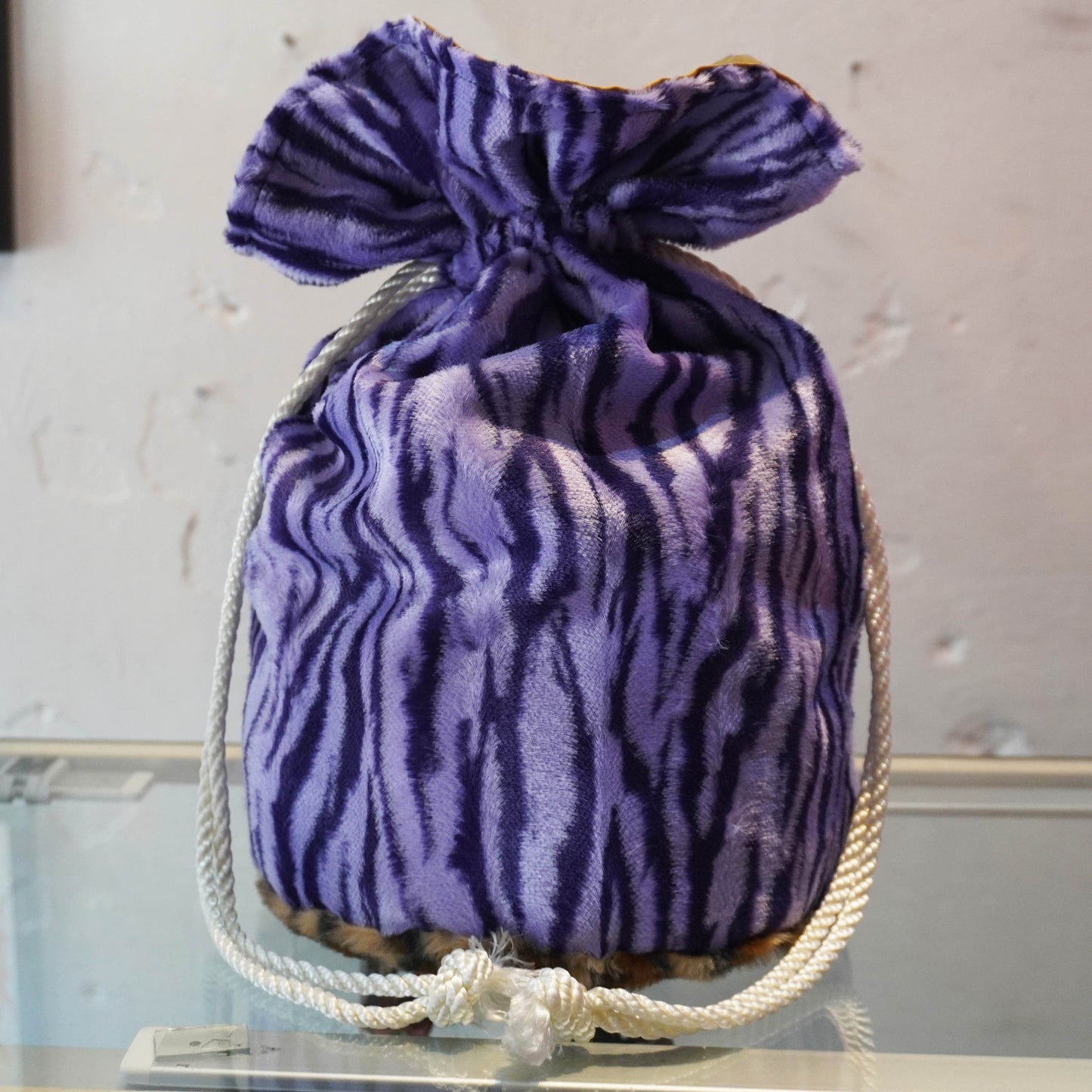 SKOLOCT MONEY BAG - PURPLE ZEBRA (LEOPARD)