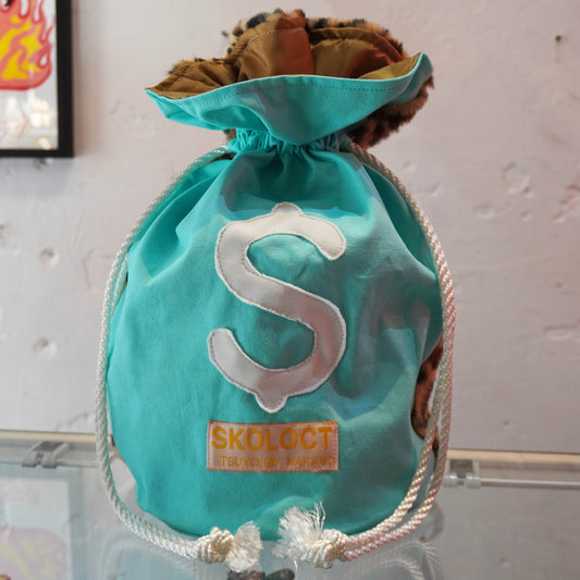 SKOLOCT MONEY BAG - TURQUOSE (LEOPARD)
