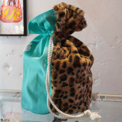 SKOLOCT MONEY BAG - TURQUOSE (LEOPARD)