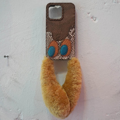 LEATHER PHONE CASE PYTHON - iPhone 15 PRO MAX