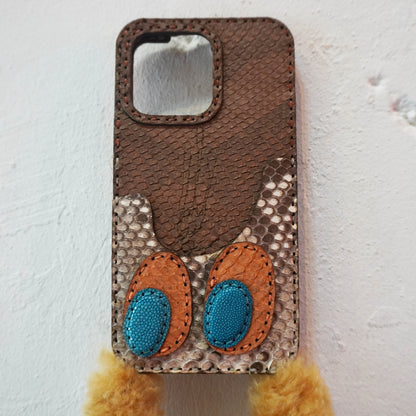 LEATHER PHONE CASE PYTHON - iPhone 15 PRO MAX