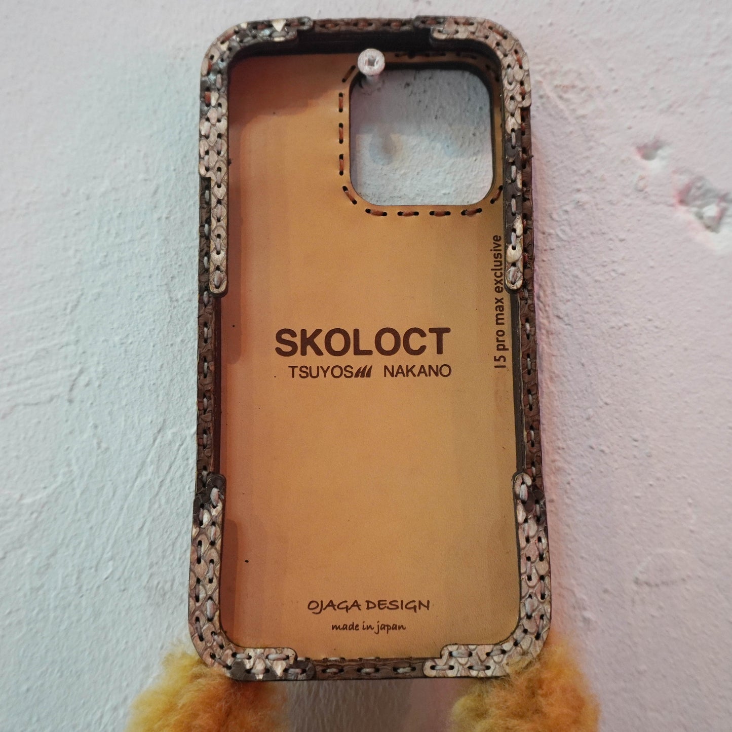 LEATHER PHONE CASE PYTHON - iPhone 15 PRO MAX