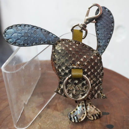 LEATHER KEYCHAIN "UZI" - PYTHON