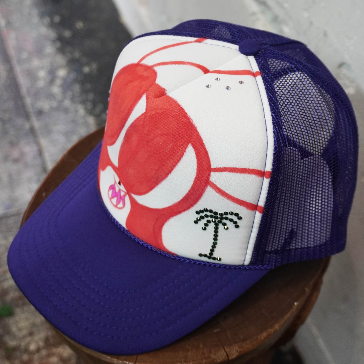 SKOLOCT PAINTED MESH CAP (RHINESTONE)