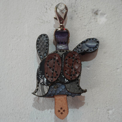 LEATHER KEY COVER - DOLLAR EYES/PYTHON