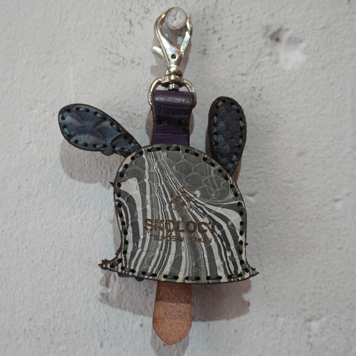 LEATHER KEY COVER - DOLLAR EYES/PYTHON